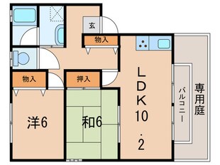 パルティール鶴林の物件間取画像